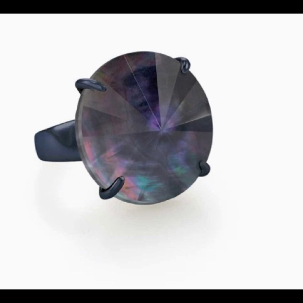 Kendra Scott Jolie Navy Metal Cocktail Ring